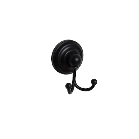 Pamex Ventura Collection Double Robe Hook Matte Black Finish BC7BL22